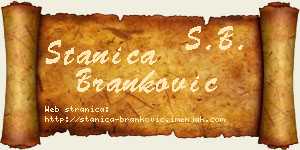 Stanica Branković vizit kartica